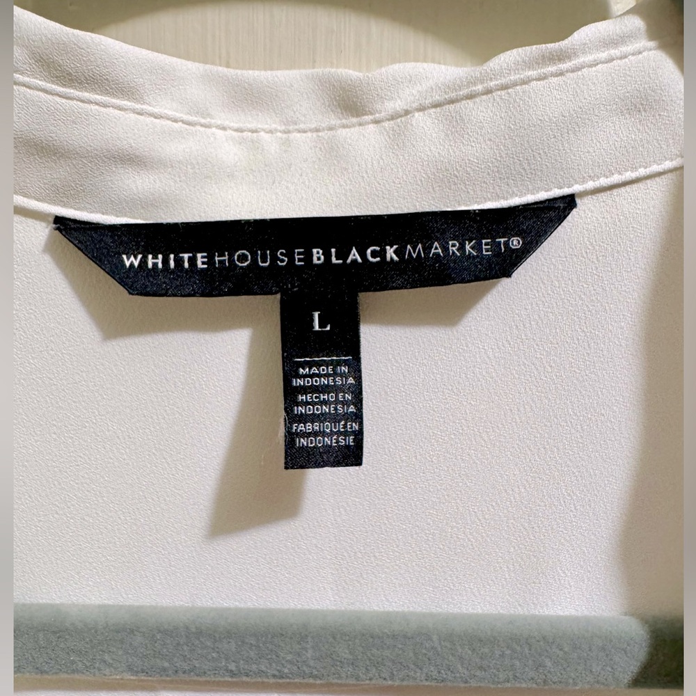 WHBM ivory button down shirt - Picture 5 of 9